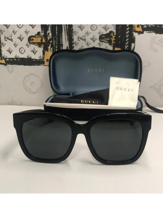 New Authentic Gucci Black Sunglasses GG0034SAN 001 main image 7